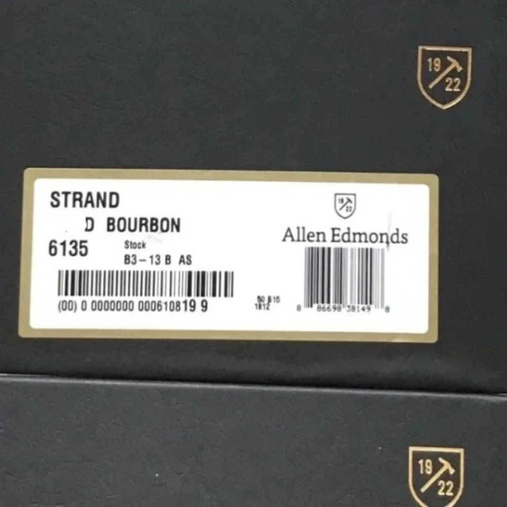 Allen Edmonds Strand Mens Walnut Leather Cap Toe Oxfords 11.5 D Brogue $450